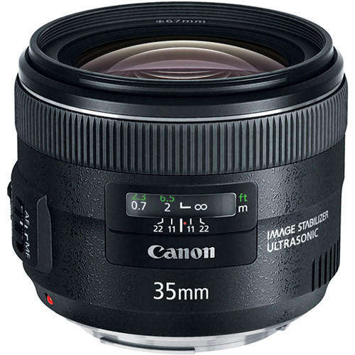 Canon EF 35mm f/2 IS USM Wide-Angle Lens with Front & Rear Caps - (For Aloysha)