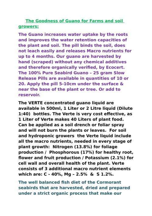 Organic Certified Seabird Guano Liquid  25 Litres for R65000 (Concentrated - Dilute 140)