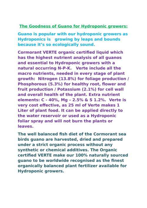 Organic Certified Seabird Guano Liquid  25 Litres for R65000 (Concentrated - Dilute 140)