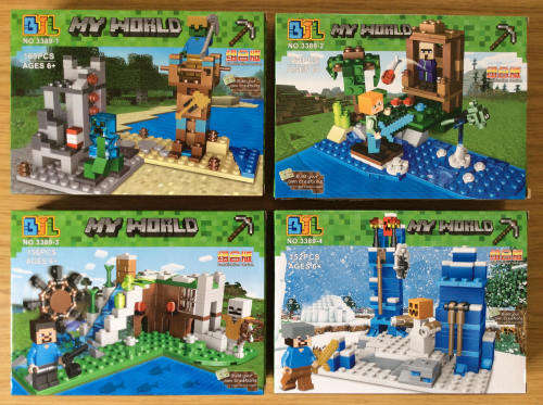 Building Blocks - My World - Minecraft: 4 Choices from 152 to 169 Pieces (No's 3388 - 1, 2, 3 or 4)