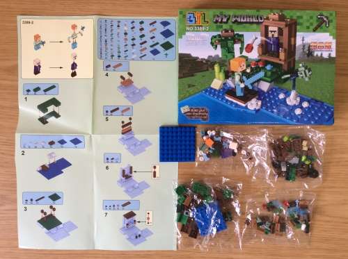 Building Blocks - My World - Minecraft: 4 Choices from 152 to 169 Pieces (No's 3388 - 1, 2, 3 or 4)