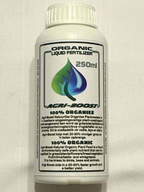 Agri-Boost (3 in 1) : 100% Bio-Organic Liquid Fertiliser (Dilute 1:200) Growth Stimulant 250ml