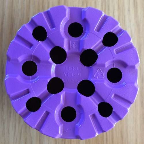 Coloured Plant Pots - Desch Co-ex Colour Pots - 9cm (Colour - WHITE) on the outside and Black inside