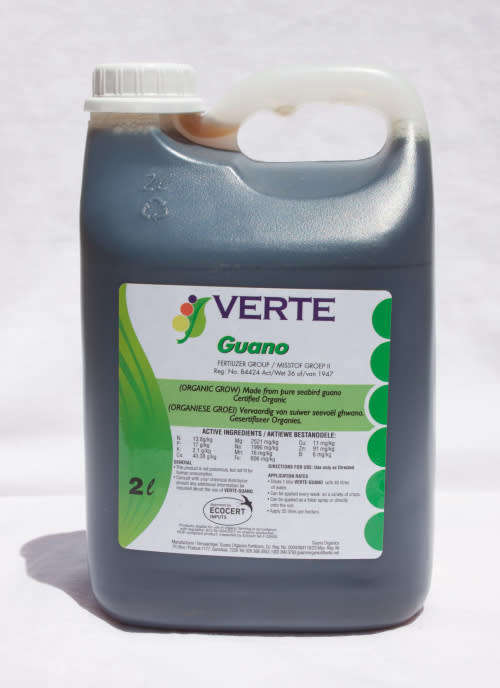 Fertiliser Guano Organic (1 X 2 Litre) Certified concentrated liquid  (Dilute 1:40) at only R190