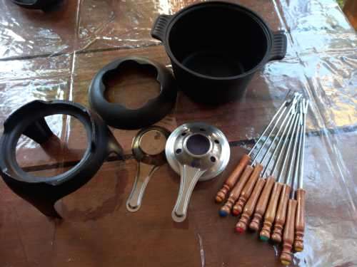 Cast Iron Fondue Set