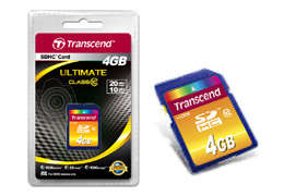 Transcend Secure Digital Flash Card Class 10 Video 4GB/8GB/16GB SD card SDHC