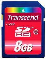 Transcend High Performance Secure Digital HC Class 2 Memory 8GB SD TS8GSDHC2