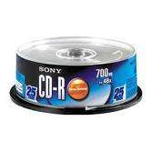 Sony 48x CD-R Recordable Media -Data / Video -700MB- -25 Disc Spindle Pack SONY 25CDQ80S1