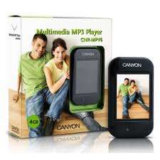 Canyon MP4 Player - 4GB Voice recording & FM tuner, MP4, Video & Photos - Black CNR-MPV6H