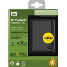 WD My Passport Essential 1TB External Hard Drive 2.5"Black-USB 3.0 WDBACX0010BBKEESN