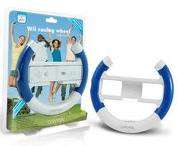 Canyon WII Racing Wheel for Nintento MotionPlus Turbo wheel+rubber grips, White/Blue CNG-WII03MBL
