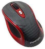 Prestigio Wireless Racer Mouse-800/1600dpi, 5 button, USB mini receiver-Carbon fibre-Large PJ-MSL3W
