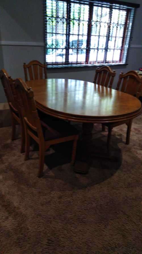 Solid Oak Dining Room Suite