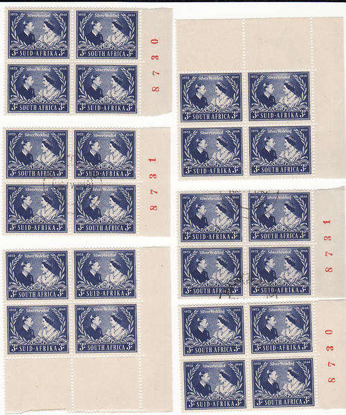 Silver Wedding Sheet number Blocks