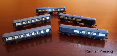 RAILROOM CLEAROUT - 5 x European Pullman Coaches - N Gauge (Job Lot)