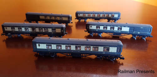 RAILROOM CLEAROUT - 5 x European Pullman Coaches - N Gauge (Job Lot)