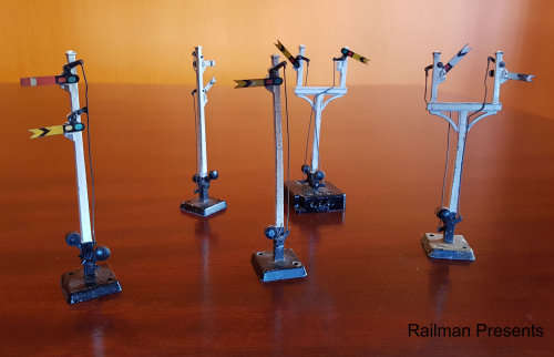 RAILROOM CLEAROUT - 5 x Manual Signals (Job Lot)