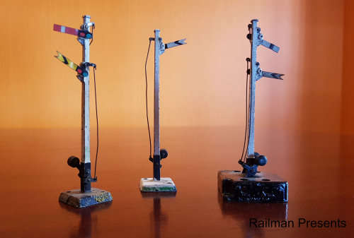 RAILROOM CLEAROUT - 3 x Manual Signals (Job Lot)