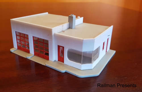 Walthers Model Fire Station (Plastic) - HO Scale