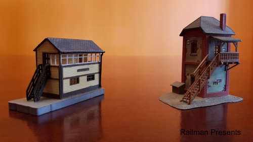 2 x Rural Signal Boxes - N Gauge (Job Lot)