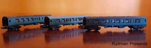 3 x Lima Coaches fro Re-Paint - N Gauge (Job Lot)