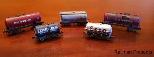 RAILROOM CLEAROUT - 5 x Tankers (N Gauge) - Job Lot