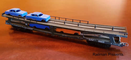 Lima DB LWB Car Transporter with 4 x Cars - HO Scale
