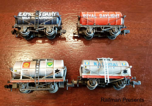 4 x Tankers - N Gauge (Job Lot)