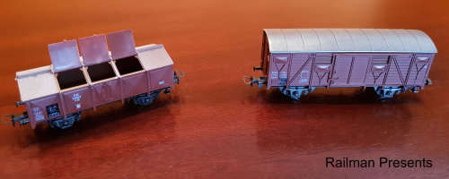 RAILROOM CLEAROUT - 2 x Roco Box Vans - HO Scale (Job Lot)