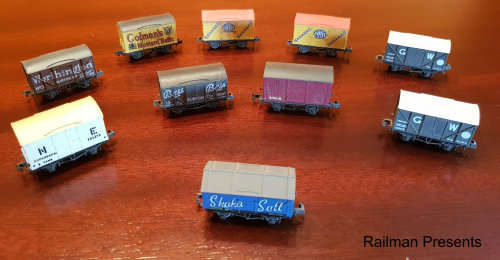 RAILROOM CLEAROUT - 10 x N Gauge Box Vans - HO Scale (Job Lot 12)