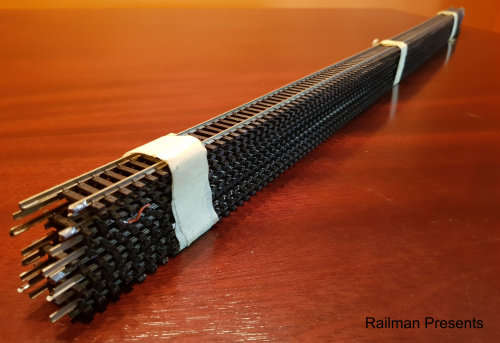 10 Pieces of PECO Nickel Plated Flexi Track - OO Scale