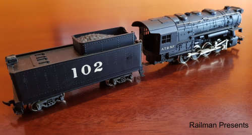 Rivarossi AT & SF 0-8-0 Steam Loco and Tender.....Rare!!!