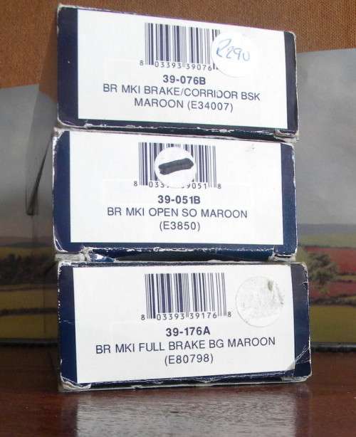 JOB LOT - As new in boxes Bachmann MK1 Maroon Coaches