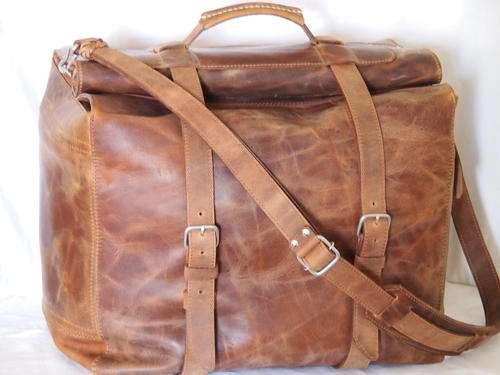 FREE SHIPPING***Pakdonkie Weekender, LARGE, ANTIQUE BROWN leather!!