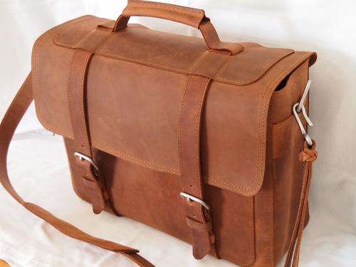 Apple iPad and Samsung Tablet, Leather badger briefcase MEDIUM, VINTAGE BROWN!!!