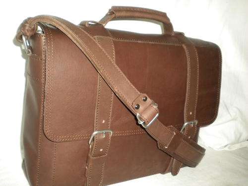 Laptop Briefcase LARGE, THIN(15,6 inch laptop), CHOC BROWN Leather!!