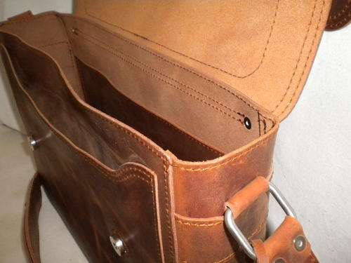 Leather Briefcase Capensis, MEDIUM( A4 size) DARK VINTAGE!!