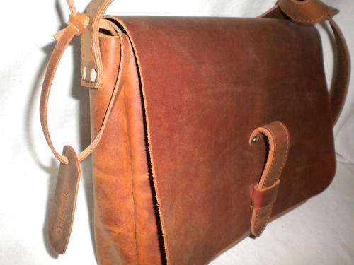 Leather Shoulder, WILD DOG, Small(tablet size) DARK VINTAGE Leather!