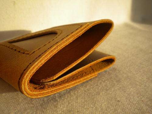 Handmade Travel Wallet, Paper money, cards and Coin. VINTAGE BROWN Leather!