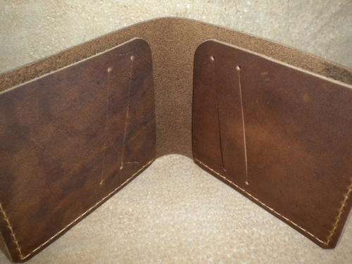 HANDMADE Wallet for cash and cards, DISTRESSED VINTAGE Leather!