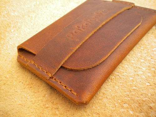 Simplicity card/cash Holder, DARK VINTAGE Leather! HANDMADE!!