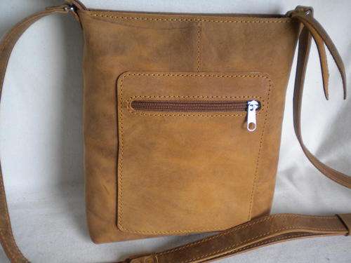 LEATHER Sling BAG, LIGHT BROWN VINTAGE Leather!!