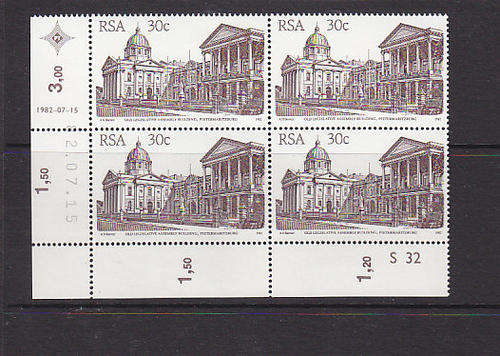 CONTROL BLOCK - AS PER SCAN -  RSA - MNH 4TH DEFINITIVE