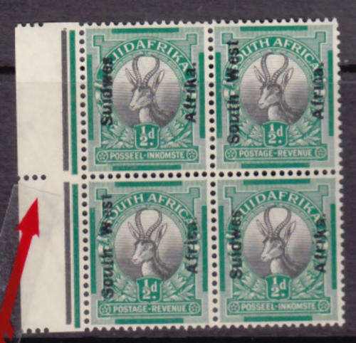 STAMP/S - AS PER SCAN - SWA MH SACC 64 LONDON PRINT- VARIETY EXTRA PERF IN MARGIN