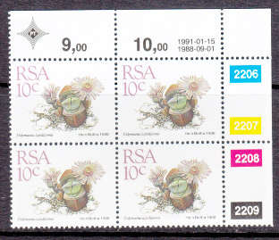 CONTROL BLOCK/S - AS PER SCAN - RSA - MNH REPRINT