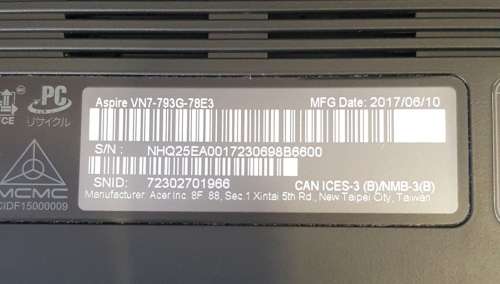 Acer V17 Nitro - Black Edition | i7-7700HQ | 2.80 GHz | Nvidia GTX 1050Ti 4GB Graphics (Please Read)