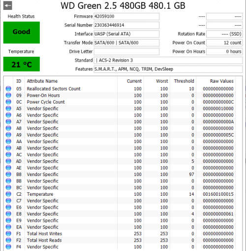 WesternDigital Green 480GB 2.5` Inch SSD (Unused - Please Read Description)
