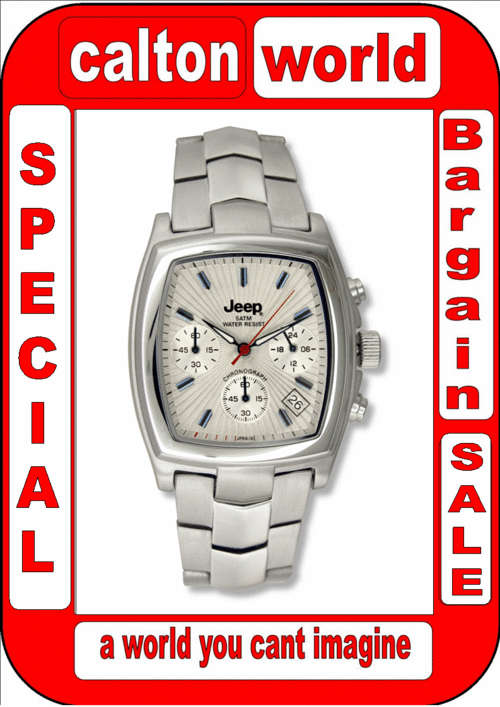 BRAND NEW Genuine JEEP MENS Chronograph Watch, Water Resistant  RRP R2295