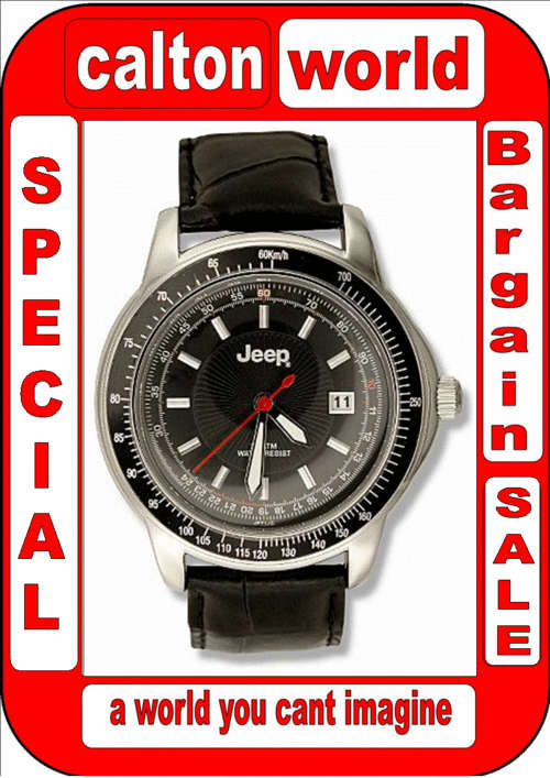 BRAND NEW JEEP MENS  - WATER RESISTANT WATCH with DATE and Tachymeter