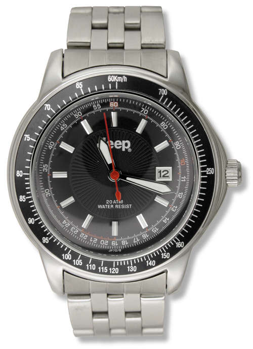 BRAND NEW JEEP MENS  - WATER RESISTANT WATCH with DATE and Tachymeter